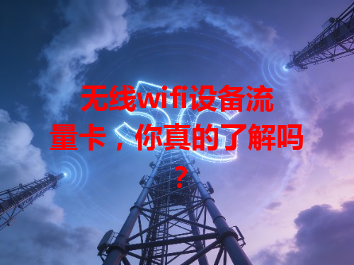 无线wifi设备流量卡，你真的了解吗？