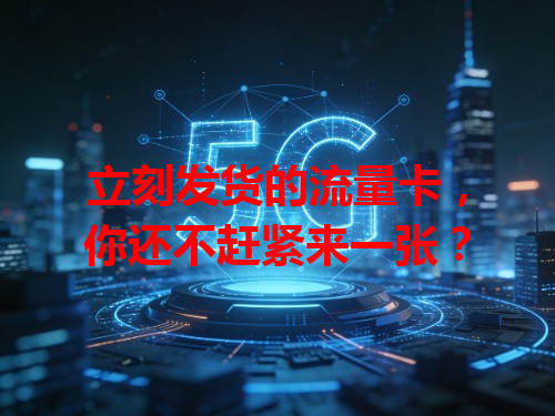 立刻发货的流量卡，你还不赶紧来一张？