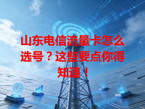 山东电信流量卡怎么选号？这些要点你得知道！