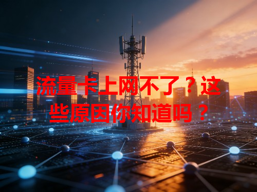 流量卡上网不了？这些原因你知道吗？