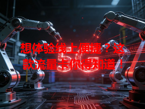 想体验线上便捷？这款流量卡你得知道！