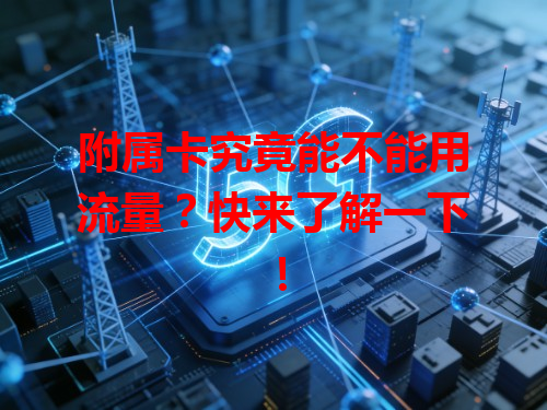 附属卡究竟能不能用流量？快来了解一下！