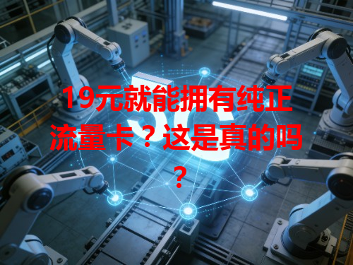 19元就能拥有纯正流量卡？这是真的吗？