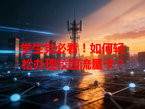 学生党必看！如何轻松办理校园流量卡？
