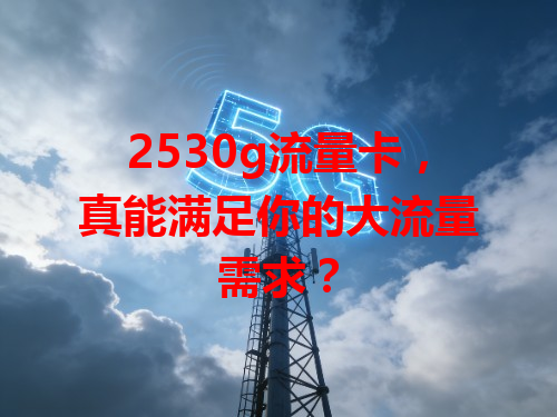 2530g流量卡，真能满足你的大流量需求？