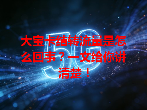 大宝卡结转流量是怎么回事？一文给你讲清楚！