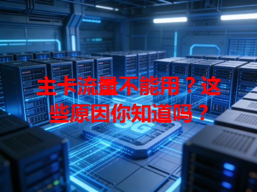 主卡流量不能用？这些原因你知道吗？