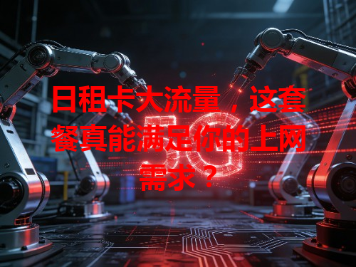 日租卡大流量，这套餐真能满足你的上网需求？