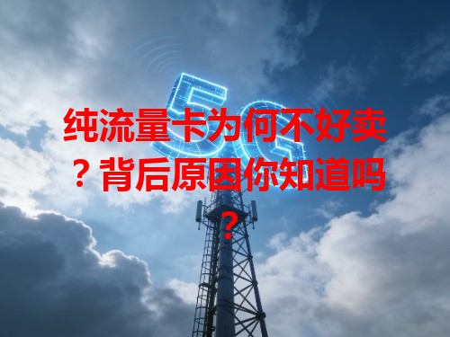纯流量卡为何不好卖？背后原因你知道吗？
