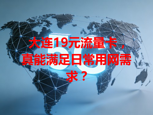 大连19元流量卡，真能满足日常用网需求？
