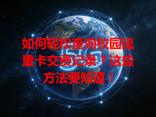 如何轻松查询校园流量卡交费记录？这些方法要知道！