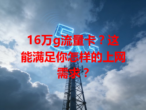 16万g流量卡？这能满足你怎样的上网需求？