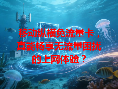 移动纵横免流量卡，真能畅享无流量困扰的上网体验？