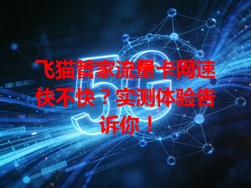 飞猫管家流量卡网速快不快？实测体验告诉你！