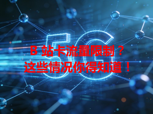 B 站卡流量限制？这些情况你得知道！