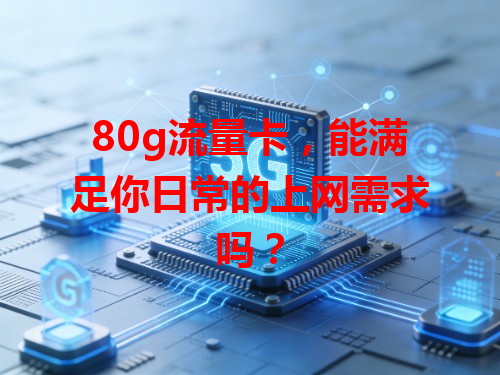 80g流量卡，能满足你日常的上网需求吗？