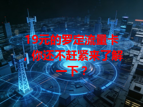 19元的罗定流量卡,你还不赶紧来了解一下?