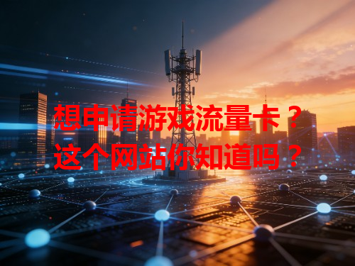 想申请游戏流量卡？这个网站你知道吗？