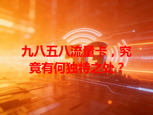 九八五八流量卡，究竟有何独特之处？