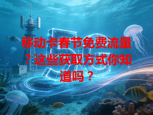 移动卡春节免费流量？这些获取方式你知道吗？