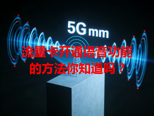 流量卡开通语音功能的方法你知道吗？
