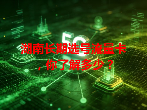 湖南长期选号流量卡，你了解多少？