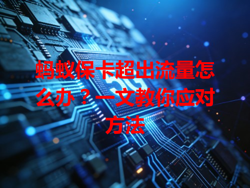 蚂蚁保卡超出流量怎么办？一文教你应对方法