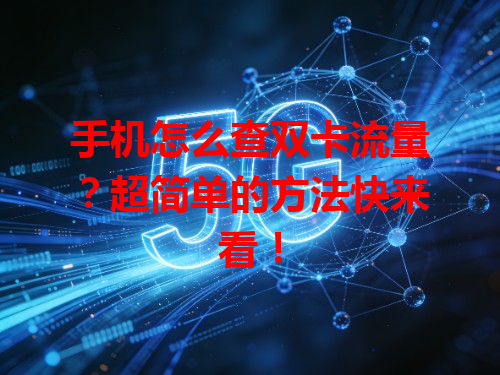 手机怎么查双卡流量？超简单的方法快来看！