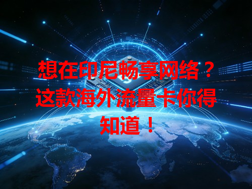 想在印尼畅享网络？这款海外流量卡你得知道！