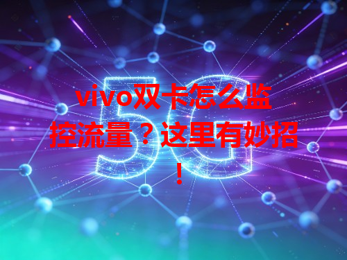 vivo双卡怎么监控流量？这里有妙招！