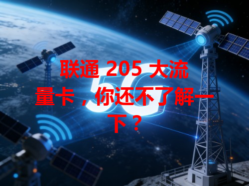 联通 205 大流量卡，你还不了解一下？