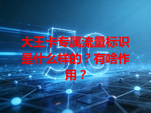 大王卡专属流量标识是什么样的？有啥作用？