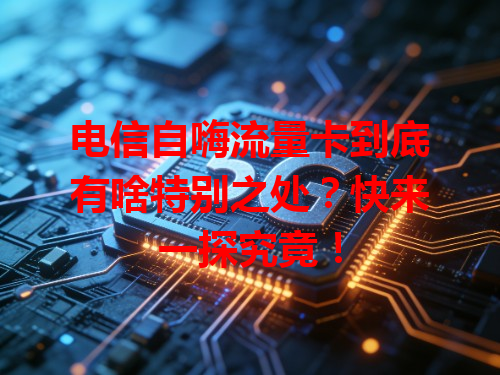 电信自嗨流量卡到底有啥特别之处？快来一探究竟！