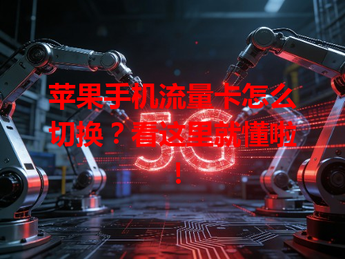 苹果手机流量卡怎么切换？看这里就懂啦！