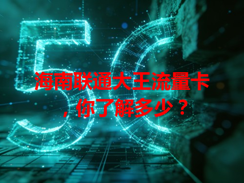 海南联通大王流量卡，你了解多少？