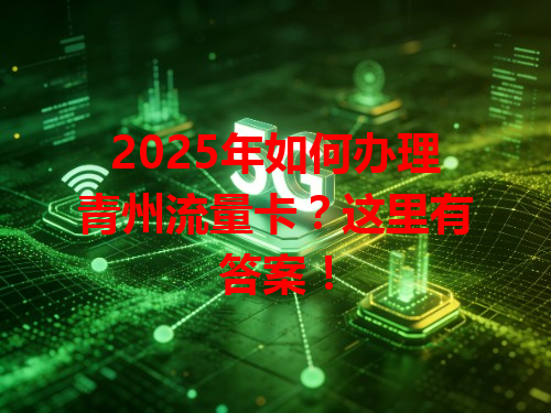 2025年如何办理青州流量卡？这里有答案！
