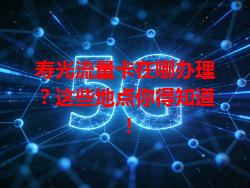 寿光流量卡在哪办理？这些地点你得知道！