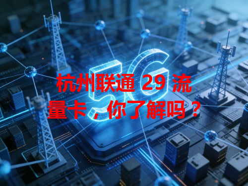 杭州联通 29 流量卡，你了解吗？