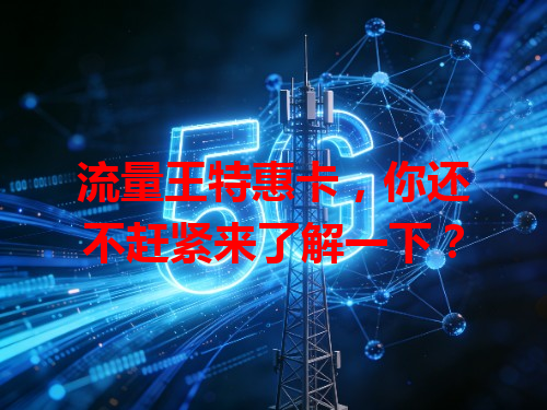 流量王特惠卡，你还不赶紧来了解一下？