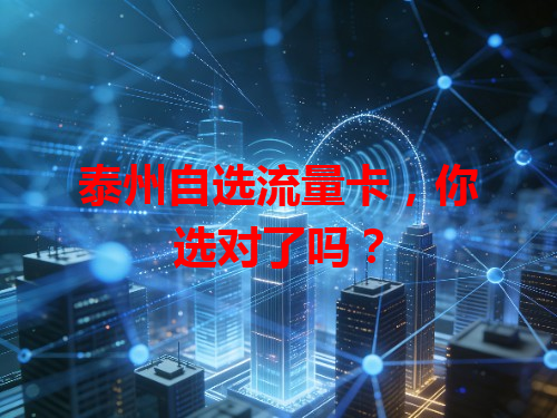 泰州自选流量卡，你选对了吗？