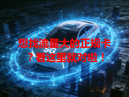 想找流量大的正规卡？看这里就对啦！