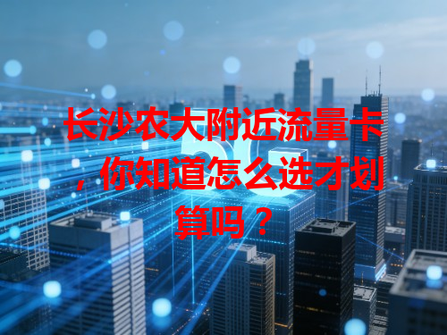 长沙农大附近流量卡，你知道怎么选才划算吗？
