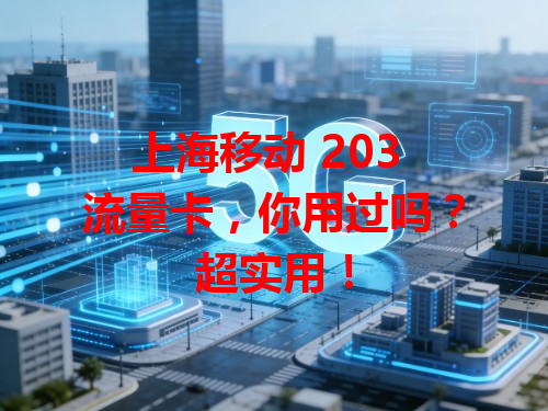 上海移动 203 流量卡，你用过吗？超实用！