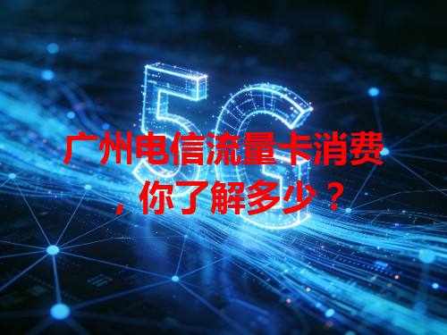 广州电信流量卡消费，你了解多少？