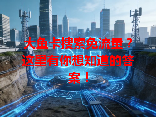 大鱼卡搜索免流量？这里有你想知道的答案！
