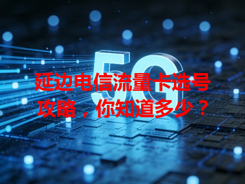 延边电信流量卡选号攻略，你知道多少？