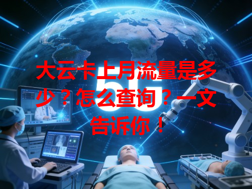 大云卡上月流量是多少？怎么查询？一文告诉你！