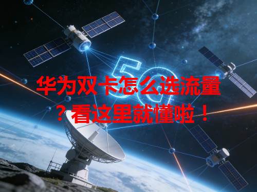 华为双卡怎么选流量？看这里就懂啦！