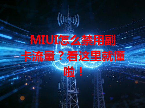 MIUI怎么禁用副卡流量？看这里就懂啦！