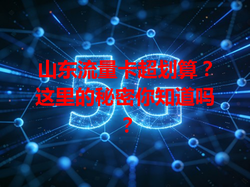 山东流量卡超划算？这里的秘密你知道吗？